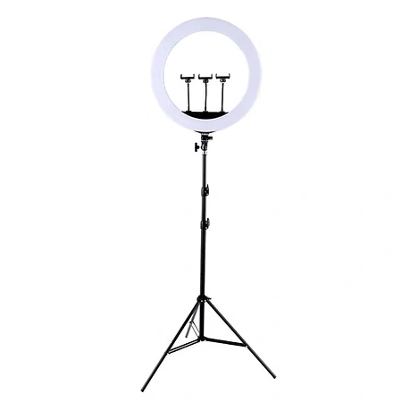 Professional 21N LED Ring Light With Tripod Black UK Plug