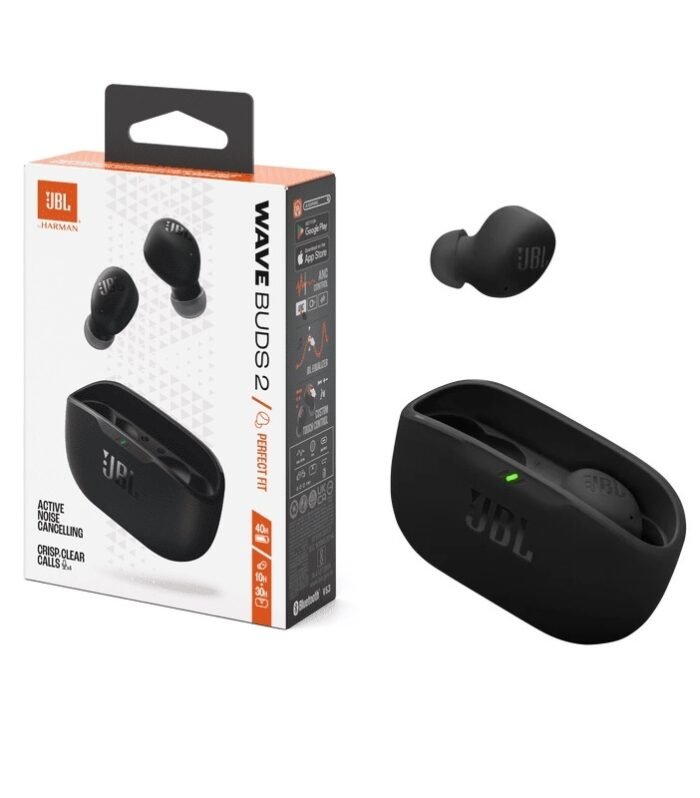 JBL Wave Buds 2 Noise Cancelling Smart Ambient Earbuds Black