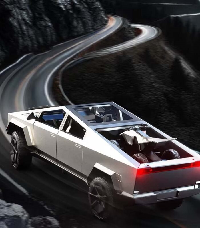 JJRC-C8817-YW Full-Scale Alloy RC Cyber Truck Car Silver