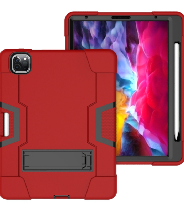 iPad Air 11 6th Gen (2024) Hard Case Survivor with Stand Red