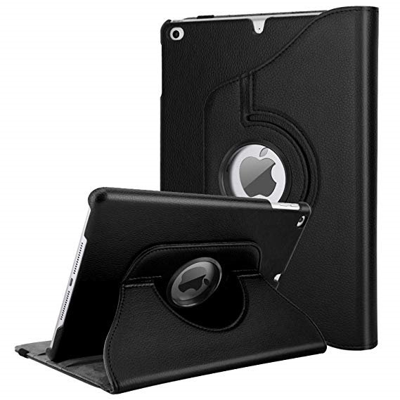 iPad Air 13(2024)/iPad 12.9" (18/20/21/22) 360 Degree Rotating Stand Case (Black)